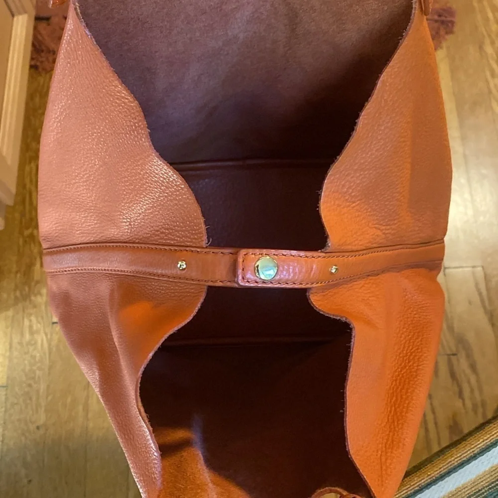 Michael Kors Soft Orange Leather Tote Shoulder Bag